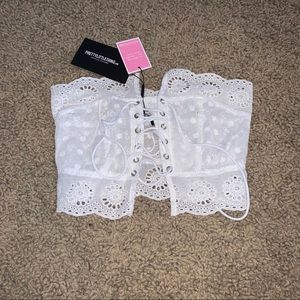 White Lace Crop Top